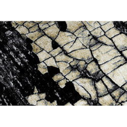 Dywan DE LUXE nowoczesny 2079 Kostka brukowa cegła - Strukturalny złoty / szary 160x220cm