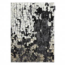 Dywan DE LUXE nowoczesny 2079 Kostka brukowa cegła - Strukturalny złoty / szary 180x270cm
