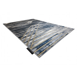 Dywan DE LUXE nowoczesny 460 Linie - Strukturalny granatowy / złoty 160x220cm Dywan DE LUXE nowoczesny 460 Linie - Strukturalny granatowy / złoty 160x220cm
