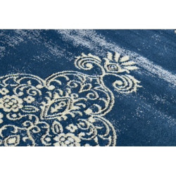 Dywan DE LUXE nowoczesny 474 Ornament - Strukturalny granatowy / złoty 200x290cm