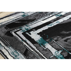 Dywan DE LUXE nowoczesny 619 Ramka - Strukturalny szary / zielony 240x340cm