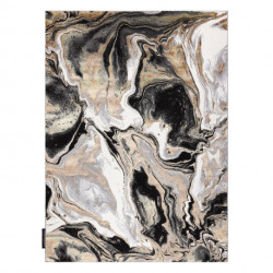 Dywan DE LUXE nowoczesny 622 Abstrakcja - Strukturalny krem / złoty 160x220cm