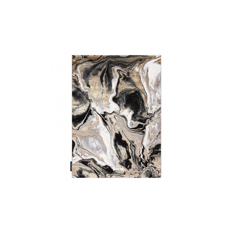 Dywan DE LUXE nowoczesny 622 Abstrakcja - Strukturalny krem / złoty 200x290cm