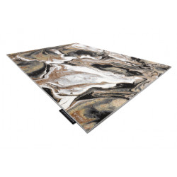 Dywan DE LUXE nowoczesny 622 Abstrakcja - Strukturalny krem / złoty 200x290cm