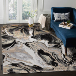 Dywan DE LUXE nowoczesny 622 Abstrakcja - Strukturalny krem / złoty 200x290cm