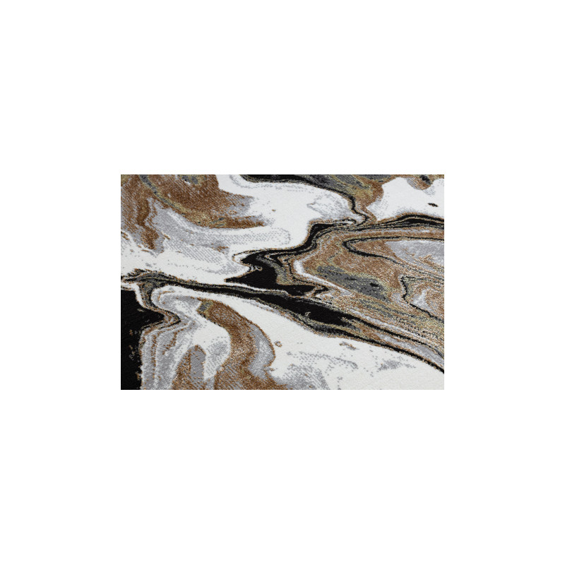 Dywan DE LUXE nowoczesny 622 Abstrakcja - Strukturalny krem / złoty 200x290cm