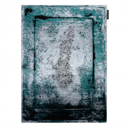 Dywan DE LUXE nowoczesny 624 Ramka - Strukturalny szary / zielony 140x190cm