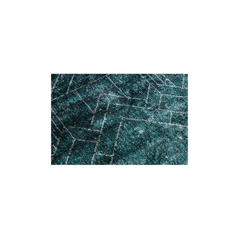 Dywan DE LUXE nowoczesny 626 Geometryczny, romby - Strukturalny szary / zielony 180x270cm