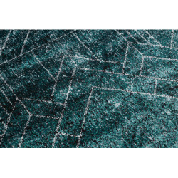 Dywan DE LUXE nowoczesny 626 Geometryczny, romby - Strukturalny szary / zielony 240x340cm