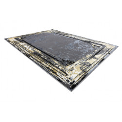 Dywan DE LUXE nowoczesny 628 Ornament vintage przecierany - Strukturalny szary / złoty 180x270cm