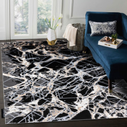 Dywan DE LUXE nowoczesny 629 Abstrakcja - Strukturalny szary / złoty 240x340cm Dywan DE LUXE nowoczesny 629 Abstrakcja - Strukturalny szary / złoty 240x340cm