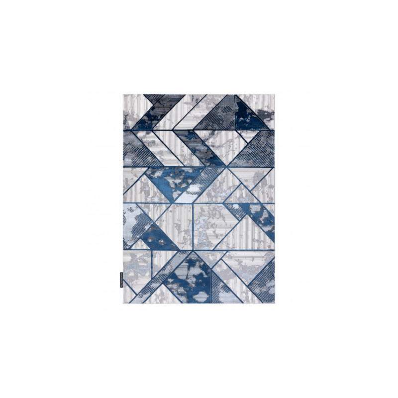 Dywan DE LUXE nowoczesny 632 Geometryczny - Strukturalny krem / granatowy 200x290cm Dywan DE LUXE nowoczesny 632 Geometryczny - Strukturalny krem / granatowy 200x290cm