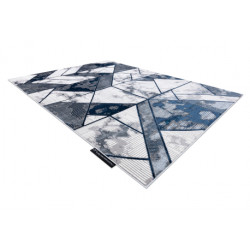 Dywan DE LUXE nowoczesny 632 Geometryczny - Strukturalny krem / granatowy 240x340cm