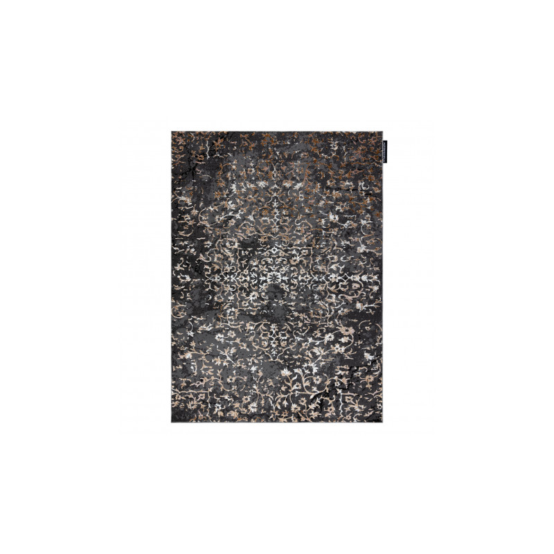 Dywan DE LUXE nowoczesny 2080 Ornament vintage przecierany - Strukturalny szary 200x290cm