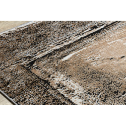 Dywan DE LUXE nowoczesny 634 Ramka vintage przecierany - Strukturalny szary / złoty 140x190cm