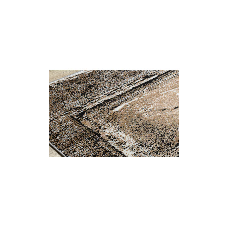 Dywan DE LUXE nowoczesny 634 Ramka vintage przecierany - Strukturalny szary / złoty 160x220cm