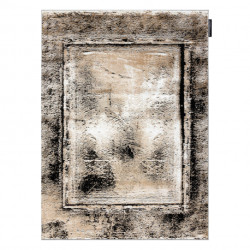 Dywan DE LUXE nowoczesny 634 Ramka vintage przecierany - Strukturalny szary / złoty 180x270cm