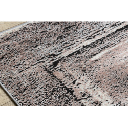 Dywan DE LUXE nowoczesny 634 Ramka vintage przecierany - Strukturalny szary / różowy 240x340cm
