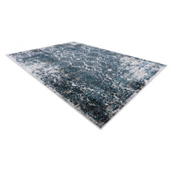 Dywan DE LUXE nowoczesny 2081 Ornament vintage przecierany - Strukturalny niebieski / szary 240x340cm