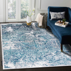 Dywan DE LUXE nowoczesny 2082 Ornament vintage przecierany - Strukturalny krem / szary 200x290cm