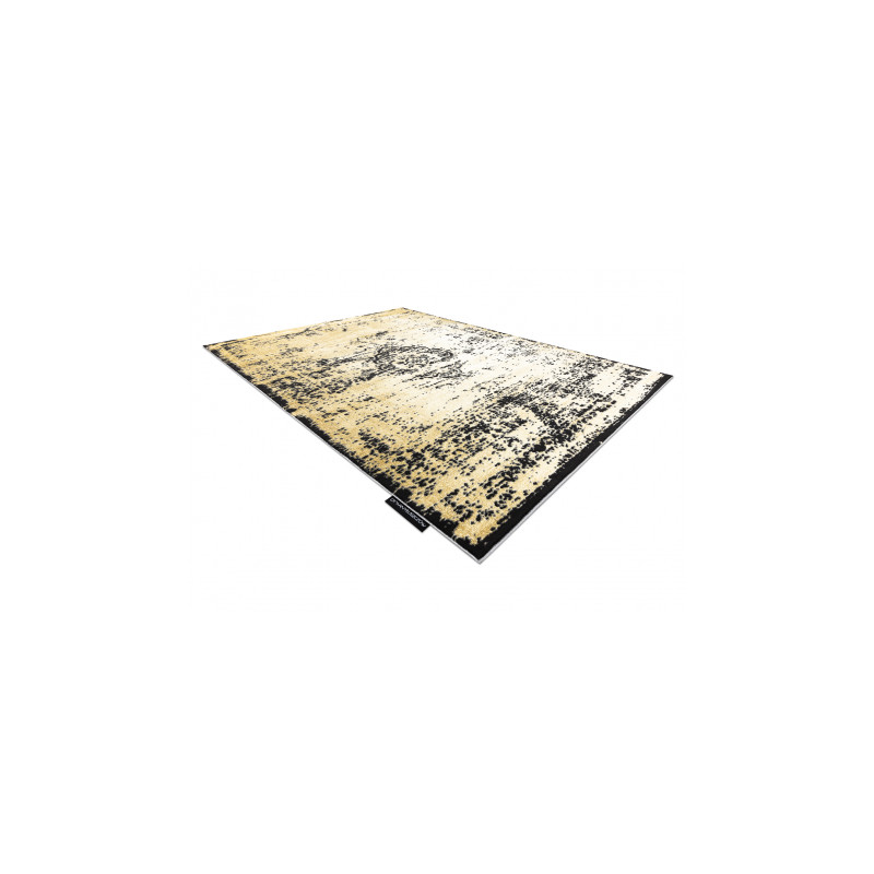 Dywan DE LUXE nowoczesny 2083 Ornament vintage przecierany - Strukturalny złoty / szary 200x290cm