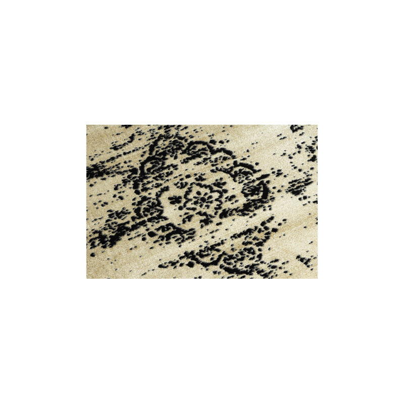 Dywan DE LUXE nowoczesny 2083 Ornament vintage przecierany - Strukturalny złoty / szary 180x270cm