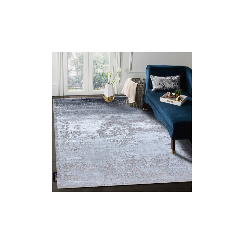 Dywan DE LUXE nowoczesny 2083 Ornament vintage przecierany - Strukturalny szary 140x190cm Dywan DE LUXE nowoczesny 2083 Ornament vintage przecierany - Strukturalny szary 140x190cm