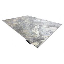 Dywan DE LUXE nowoczesny 2087 Jodełka Chevron vintage przecierany - Strukturalny złoty / szary 120x170cm
