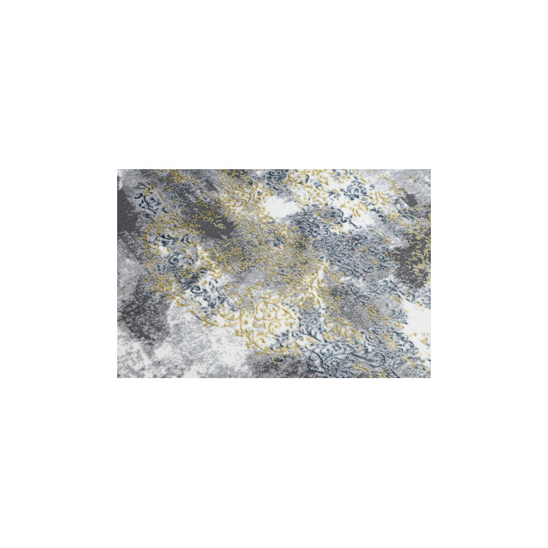 Dywan DE LUXE nowoczesny 6754 Ornament vintage przecierany - Strukturalny krem / złoty 180x270cm