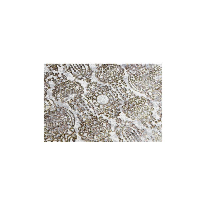 Dywan DE LUXE nowoczesny 2081 Ornament vintage przecierany - Strukturalny złoty / krem  180x270cm