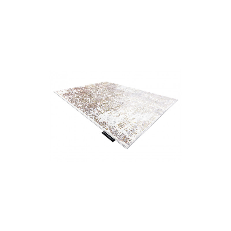 Dywan DE LUXE nowoczesny 2081 Ornament vintage przecierany - Strukturalny złoty / krem 200x290cm Dywan DE LUXE nowoczesny 2081 Ornament vintage przecierany - Strukturalny złoty / krem 200x290cm