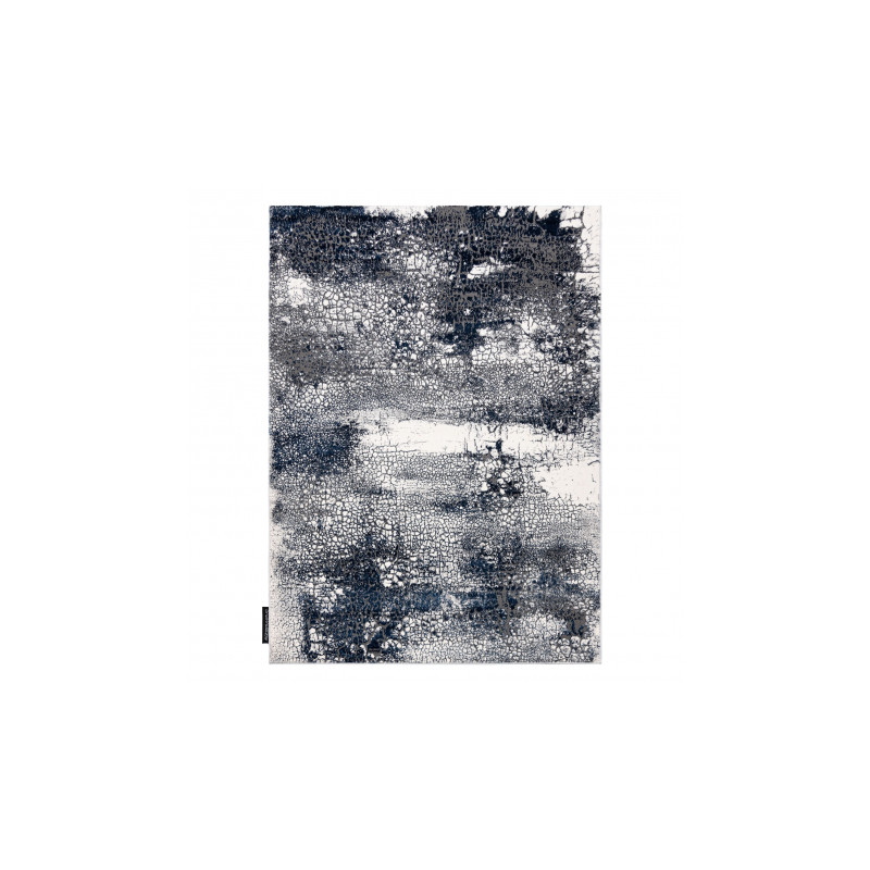 Dywan DE LUXE nowoczesny 528 Abstrakcja - Strukturalny krem / granatowy 140x190cm