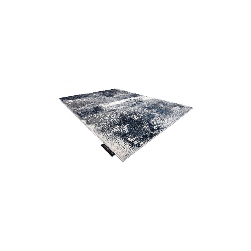 Dywan DE LUXE nowoczesny 528 Abstrakcja - Strukturalny krem / granatowy 160x220cm