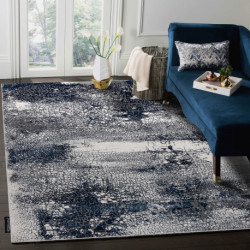 Dywan DE LUXE nowoczesny 528 Abstrakcja - Strukturalny krem / granatowy 240x340cm Dywan DE LUXE nowoczesny 528 Abstrakcja - Strukturalny krem / granatowy 240x340cm