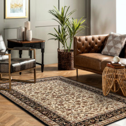 Dywan ROYAL wzór G020 ramka, żakard, czarny / krem 180x270cm Dywan ROYAL wzór G020 ramka, żakard, czarny / krem 180x270cm