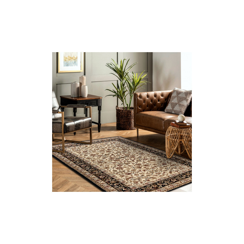 Dywan ROYAL wzór G020 ramka, żakard, czarny / krem 180x270cm Dywan ROYAL wzór G020 ramka, żakard, czarny / krem 180x270cm