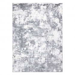 Dywan CORE A002 Abstrakcja - Strukturalny, dwa poziomy runa, kość słoniowa / szary 80x150cm