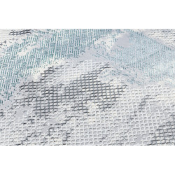 Dywan CORE A004 Ramka, Przecierany - Strukturalny, dwa poziomy runa, kość słoniowa / szary / niebieski 80x150cm
