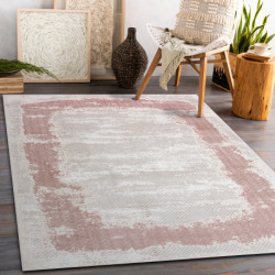 Dywan CORE A004 Ramka, Przecierany - Strukturalny, dwa poziomy runa, jasny beż / róż 120x170cm Dywan CORE A004 Ramka, Przecierany - Strukturalny, dwa poziomy runa, jasny beż / róż 120x170cm
