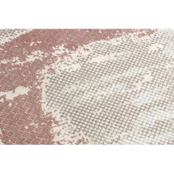 Dywan CORE A004 Ramka, Przecierany - Strukturalny, dwa poziomy runa, jasny beż / róż 140x190cm