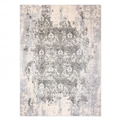 Dywan CORE W3824 Ornament Vintage - Strukturalny, dwa poziomy runa, krem / szary 80x150cm