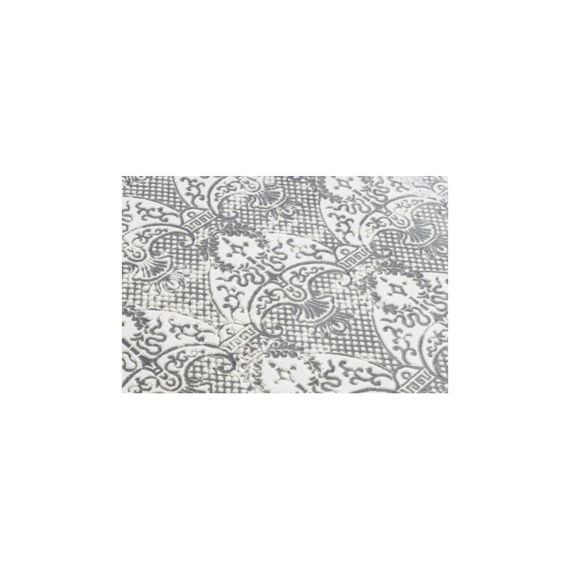 Dywan CORE W3824 Ornament Vintage - Strukturalny, dwa poziomy runa, krem / szary 80x150cm