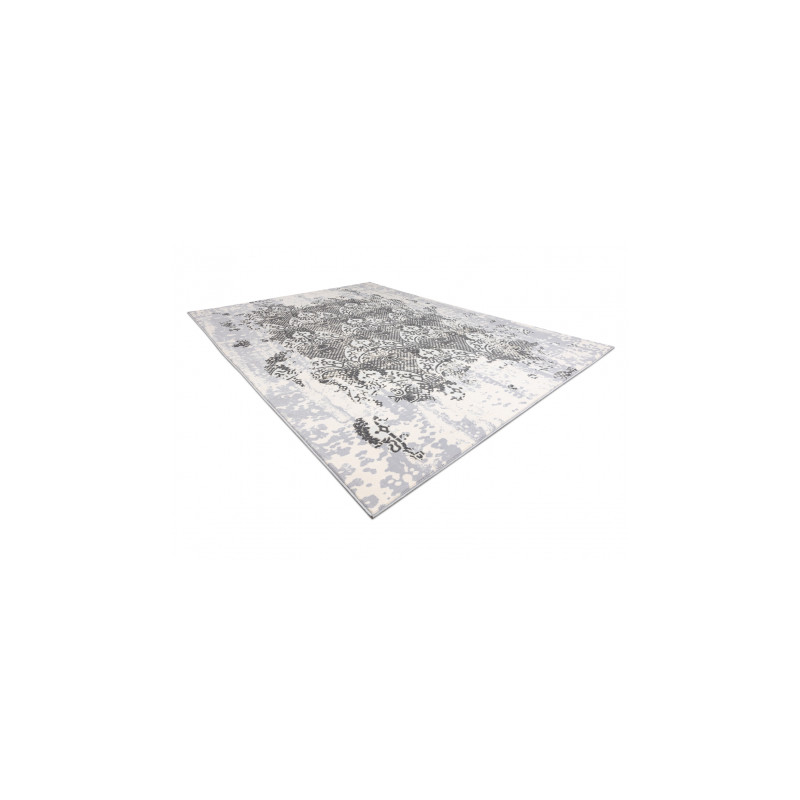 Dywan CORE W3824 Ornament Vintage - Strukturalny, dwa poziomy runa, krem / szary 200x290cm
