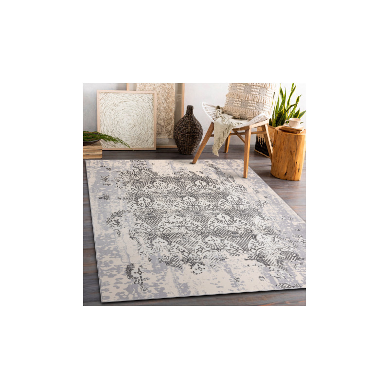 Dywan CORE W3824 Ornament Vintage - Strukturalny, dwa poziomy runa, krem / szary 240x330cm Dywan CORE W3824 Ornament Vintage - Strukturalny, dwa poziomy runa, krem / szary 240x330cm