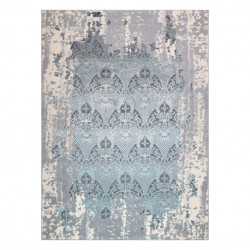Dywan CORE W3824 Ornament Vintage - Strukturalny, dwa poziomy runa, jasnoniebieski / krem / szary 180x270cm