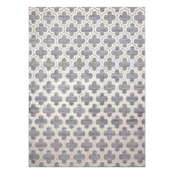 Dywan CORE W6764 Koniczyna marokańska Trellis - Strukturalny, dwa poziomy runa, szary / krem 120x170cm