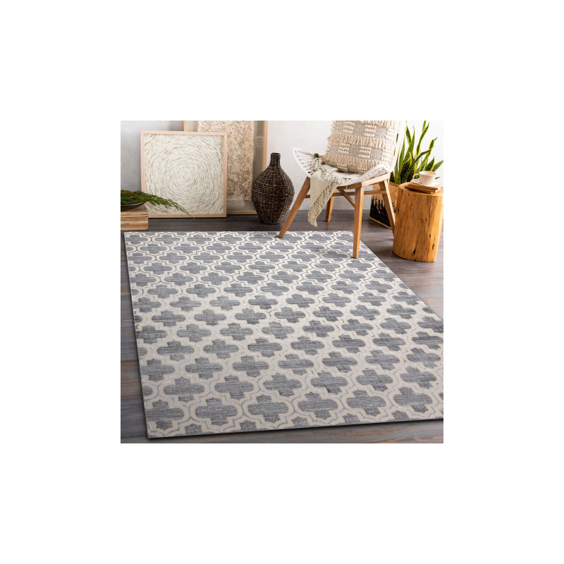 Dywan CORE W6764 Koniczyna marokańska Trellis - Strukturalny, dwa poziomy runa, szary / krem 120x170cm Dywan CORE W6764 Koniczyna marokańska Trellis - Strukturalny, dwa poziomy runa, szary / krem 120x170cm