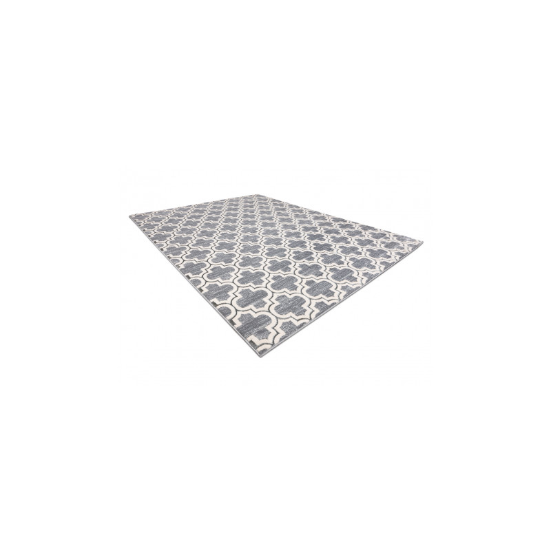 Dywan CORE W6764 Koniczyna marokańska Trellis - Strukturalny, dwa poziomy runa, szary / krem 200x290cm Dywan CORE W6764 Koniczyna marokańska Trellis - Strukturalny, dwa poziomy runa, szary / krem 200x290cm