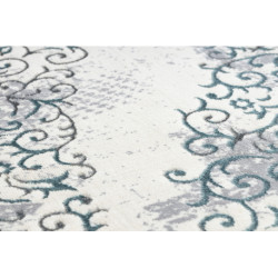 Dywan CORE W7161 Rozeta Vintage - Strukturalny, dwa poziomy runa, jasnoniebieski / krem / szary 120x170cm