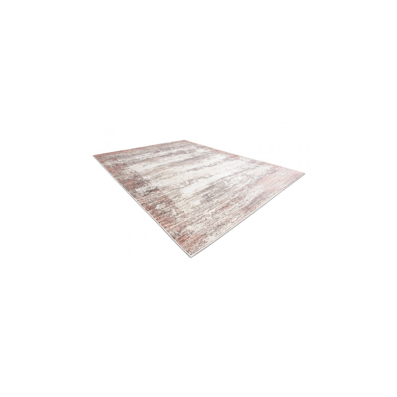 Dywan CORE W9775 Ramka, Przecierany - Strukturalny, dwa poziomy runa, jasny beż / róż 80x150cm